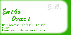 eniko ovari business card